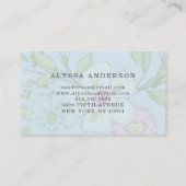 Spring Garden in Blue | Trendy Floral Visitekaartje (Achterkant)