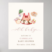 Spring Garden Kleding Baby shower Welkomstbord Poster (Voorkant)