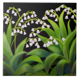 Spring Garden Lily van de Valley Flowers Tile Tegeltje