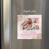 Spring Garden Magnetische foto geboorte aankondigi Magnetische Uitnodiging