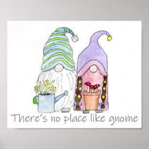 Spring Garden Mama en Papa Gnomes Poster