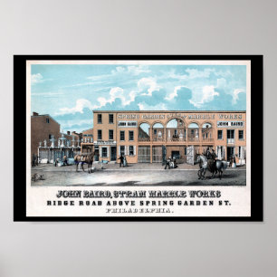 Spring Garden Marble Works Philadelphia PA Print