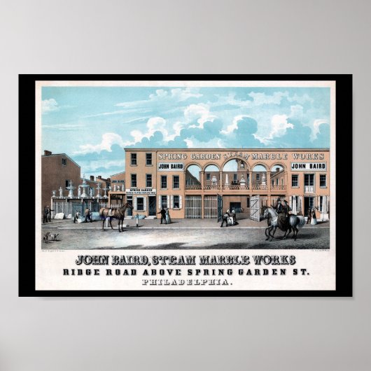 Spring Garden Marble Works Philadelphia PA Print (Voorkant)