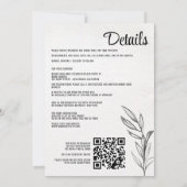 Spring Garden met details en QR-huwelijksuitnodigi Kaart (Achterkant)