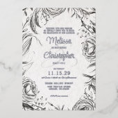 Spring Garden met foto bruiloft uitnodiging (Voorkant)