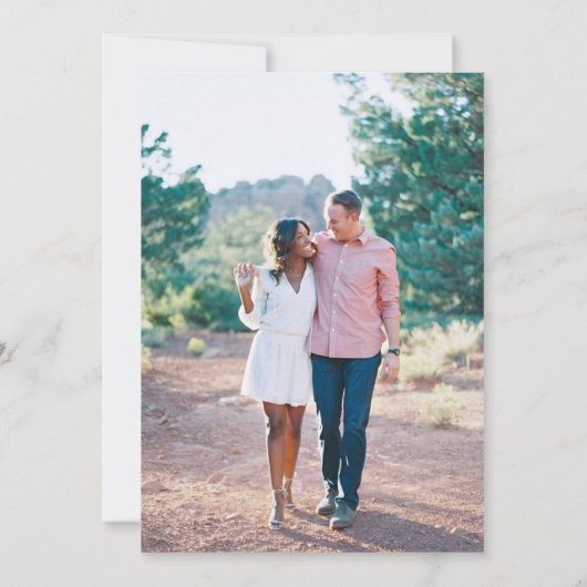 Spring Garden met foto bruiloft uitnodiging (Achterkant)