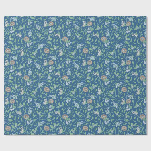 Spring Garden Moeder Day Robin Nest Queen Ann Lace Cadeaupapier (Vlak)