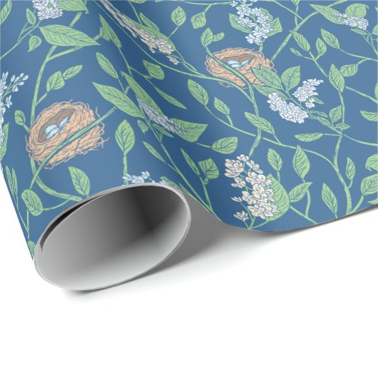 Spring Garden Moeder Day Robin Nest Queen Ann Lace Cadeaupapier (Rol Hoek)