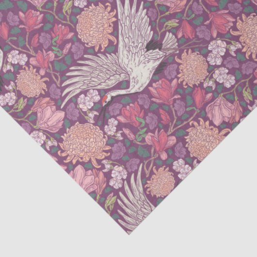 Spring Garden Moederdag Asian Crane Chinese Tissuepapier (Detail)