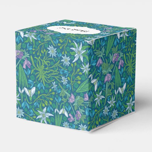 Spring Garden Moederdag Blue Paars White Bedankdoosjes (Achterkant)