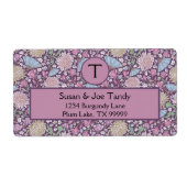 Spring Garden Moederdag Chrysanthemum Mum Japan Etiket (Voorkant)