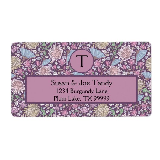 Spring Garden Moederdag Chrysanthemum Mum Japan Etiket (Voorkant)