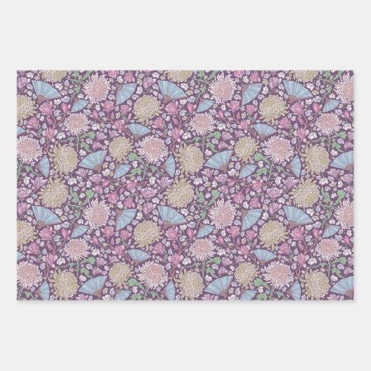 Spring Garden Moederdag Chrysanthemum Mum Japan Inpakpapier Vel (Voorkant 3)