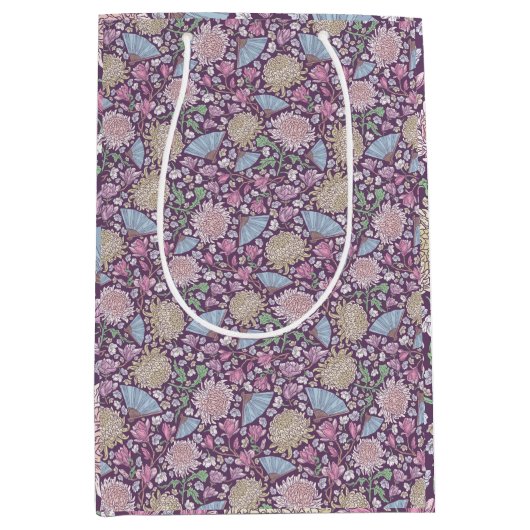 Spring Garden Moederdag Chrysanthemum Mum Japan Medium Cadeauzakje (Voorkant)