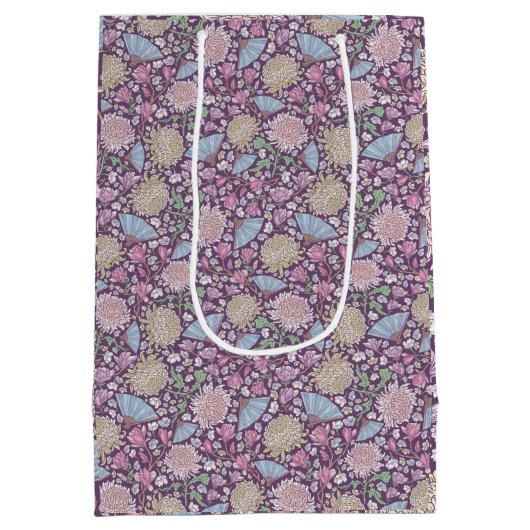 Spring Garden Moederdag Chrysanthemum Mum Japan Medium Cadeauzakje (Achterkant)