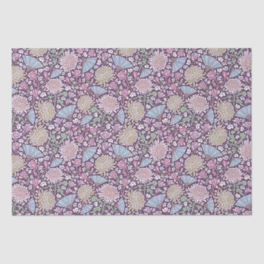 Spring Garden Moederdag Chrysanthemum Mum Japan Tissuepapier (Voorkant)