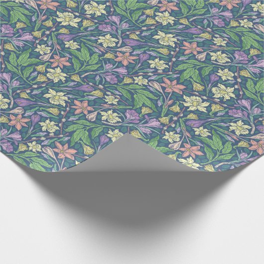 Spring Garden Moederdag Daffodils Crocuses Cadeaupapier (Hoek)