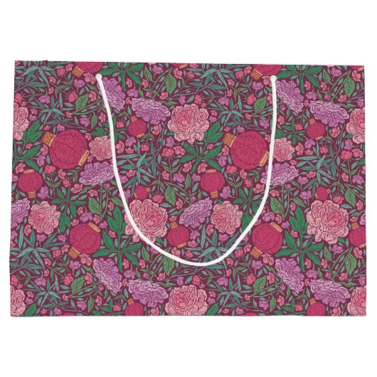 Spring Garden Moederdag Japans papier Groot Cadeauzakje (Achterkant)