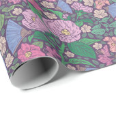 Spring Garden Moederdag papavers Japanse ventilato Cadeaupapier (Rol Hoek)