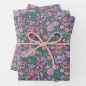 Spring Garden Moederdag papavers Japanse ventilato Inpakpapier Vel (In situ)