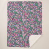Spring Garden Moederdag papavers Japanse ventilato Sherpa Deken (Voorkant)