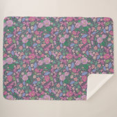 Spring Garden Moederdag papavers Japanse ventilato Sherpa Deken (Voorkant (horizontaal))