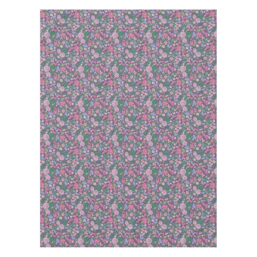 Spring Garden Moederdag papavers Japanse ventilato Tafelkleed (Voorkant)