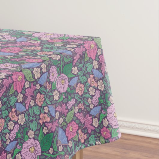 Spring Garden Moederdag papavers Japanse ventilato Tafelkleed (Voorbeeld)