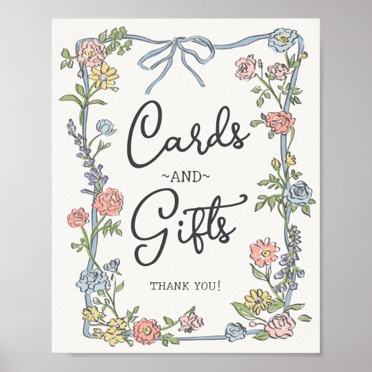 Spring Garden Party Bloemen Kaarten & Geschenken Poster (Voorkant)