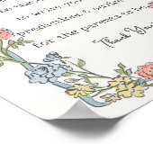 Spring Garden Party Bloemendouche Advies voor Baby Poster (Hoek)