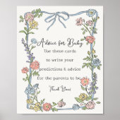 Spring Garden Party Bloemendouche Advies voor Baby Poster (Voorkant)