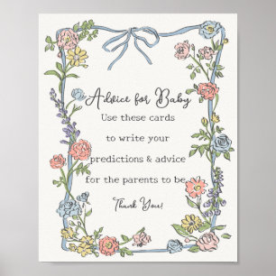 Spring Garden Party Bloemendouche Advies voor Baby Poster