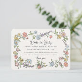 Spring Garden Party Boeken voor Baby shower Insert Informatiekaartje (Staand voorkant)