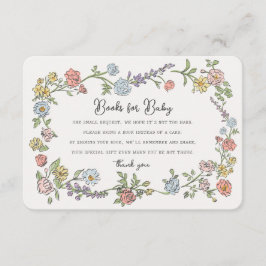 Spring Garden Party Boeken voor Baby shower Insert Informatiekaartje