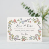 Spring Garden Party Floral Deel een recept Insert Informatiekaartje (Staand voorkant)