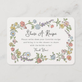 Spring Garden Party Floral Deel een recept Insert Informatiekaartje