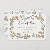 Spring Garden Party Floral Deel een recept Insert Informatiekaartje (Voorkant / Achterkant)