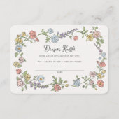 Spring Garden Party Luier Raffle Baby Insert Informatiekaartje (Voorkant)