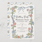 Spring Garden Party Pastel Bloemen Verjaardagsfees (Voorkant / Achterkant)