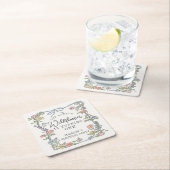 Spring Garden Party Pastel Bloemen Verjaardagsfees Kartonnen Onderzetters (Insitu)