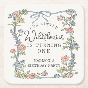 Spring Garden Party Pastel Bloemen Verjaardagsfees Kartonnen Onderzetters