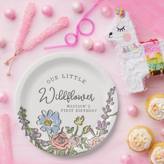 Spring Garden Party Pastel Bloemen Verjaardagsfees Papieren Bordje (Feest)