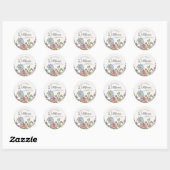 Spring Garden Party Pastel Bloemen Verjaardagsfees Ronde Sticker (Vel)