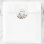 Spring Garden Party Pastel Bloemen Verjaardagsfees Ronde Sticker (Tas)