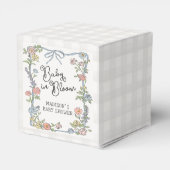 Spring Garden Party Pastel Floral Baby shower Bedankdoosjes (Achterkant)