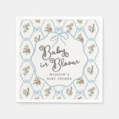 Spring Garden Party Pastel Floral Baby shower Servet (Voorkant)