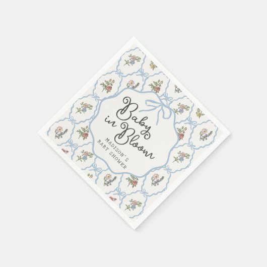 Spring Garden Party Pastel Floral Baby shower Servet (Hoek)