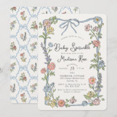 Spring Garden Party Pastel Floral Baby Sprinkle (Voorkant / Achterkant)