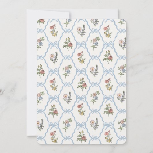 Spring Garden Party Pastel Floral Baby Sprinkle (Achterkant)