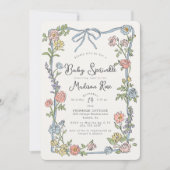 Spring Garden Party Pastel Floral Baby Sprinkle (Voorkant)